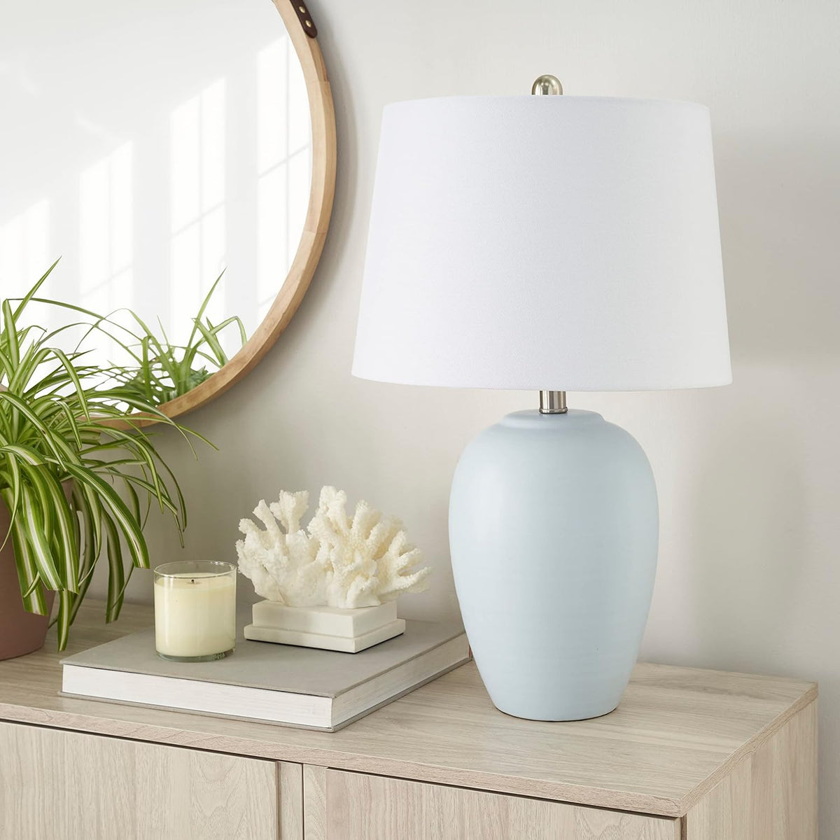 Ceramio Minimalistische LED-Tischlampe mit Keramiksockel – Tischleuchte – Ansicht 13 von 20
