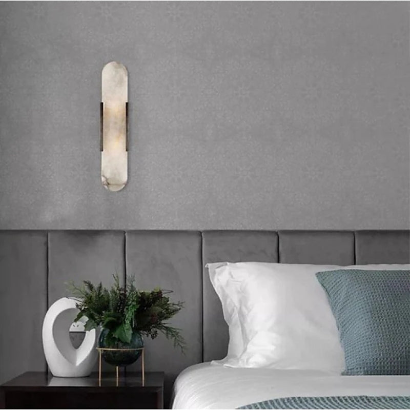 Petralux LED-Wandleuchte aus Metall und Dolomit – Ansicht 2 von 15