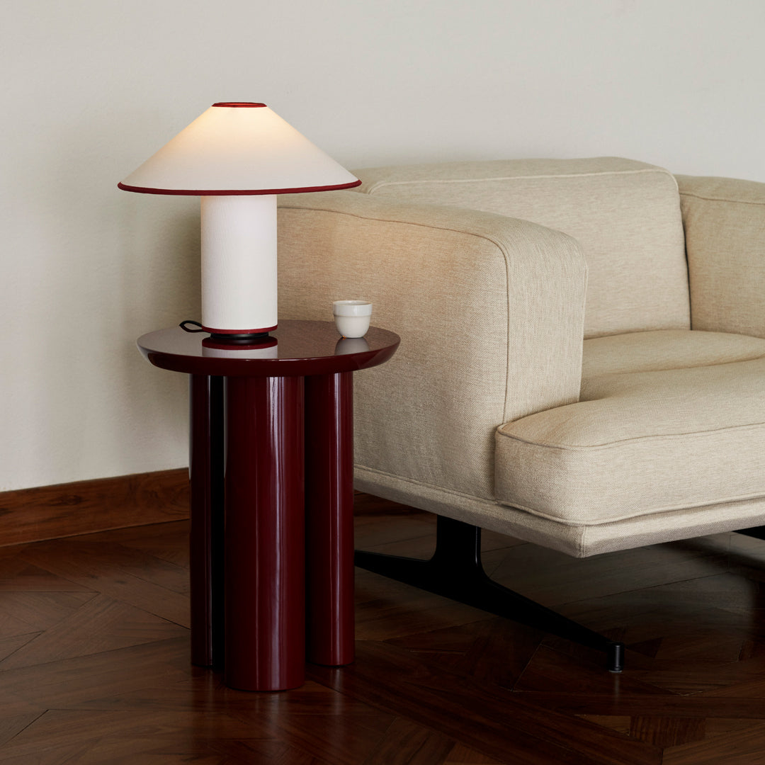 Amara Tischlampe Eleganter Stoffschirm in Beige – Tischleuchte aus Metall – Ansicht 32 von 40