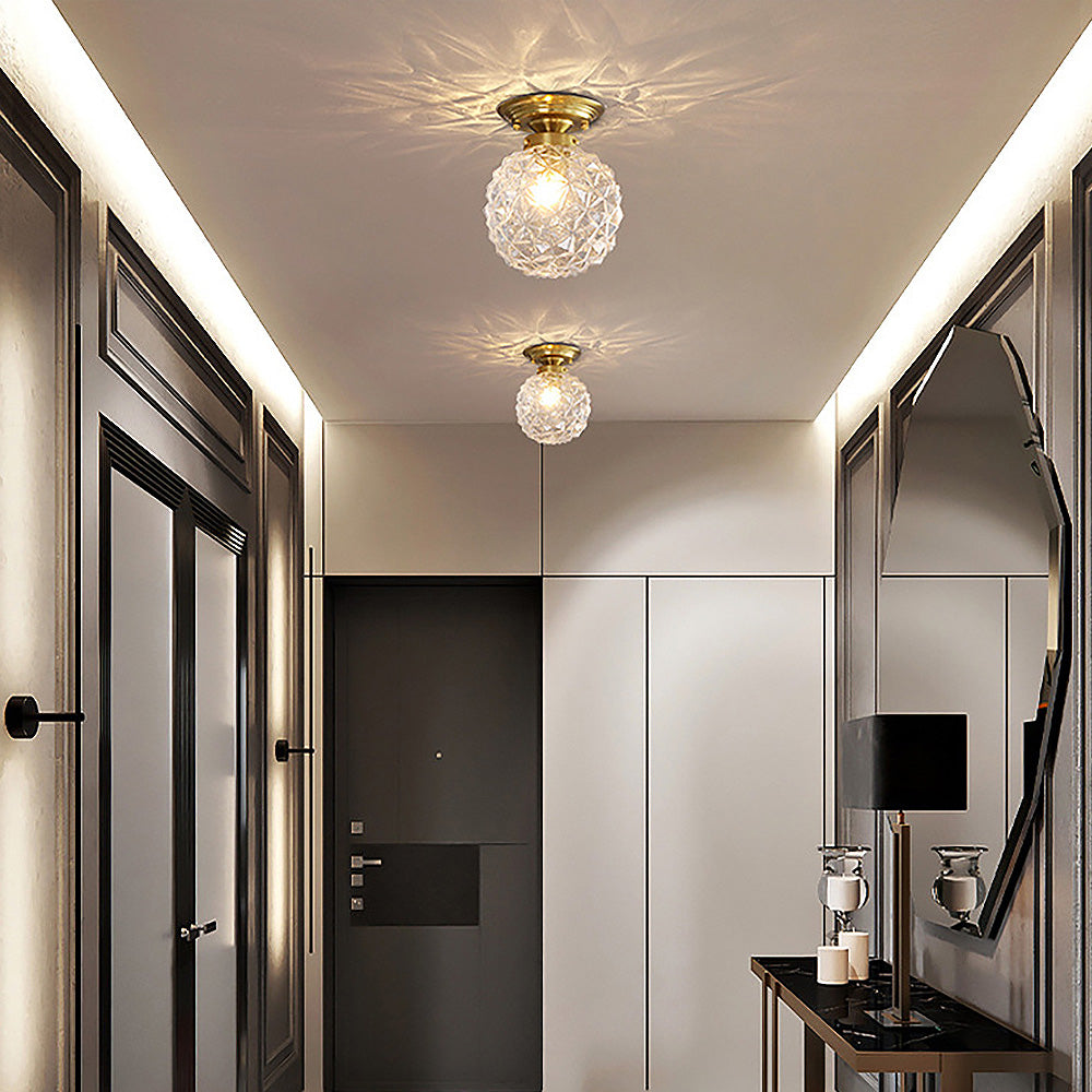 GlassOrbit Moderne Glaskugel-Deckenleuchte in Rauchgrau – Ansicht 10 von 14