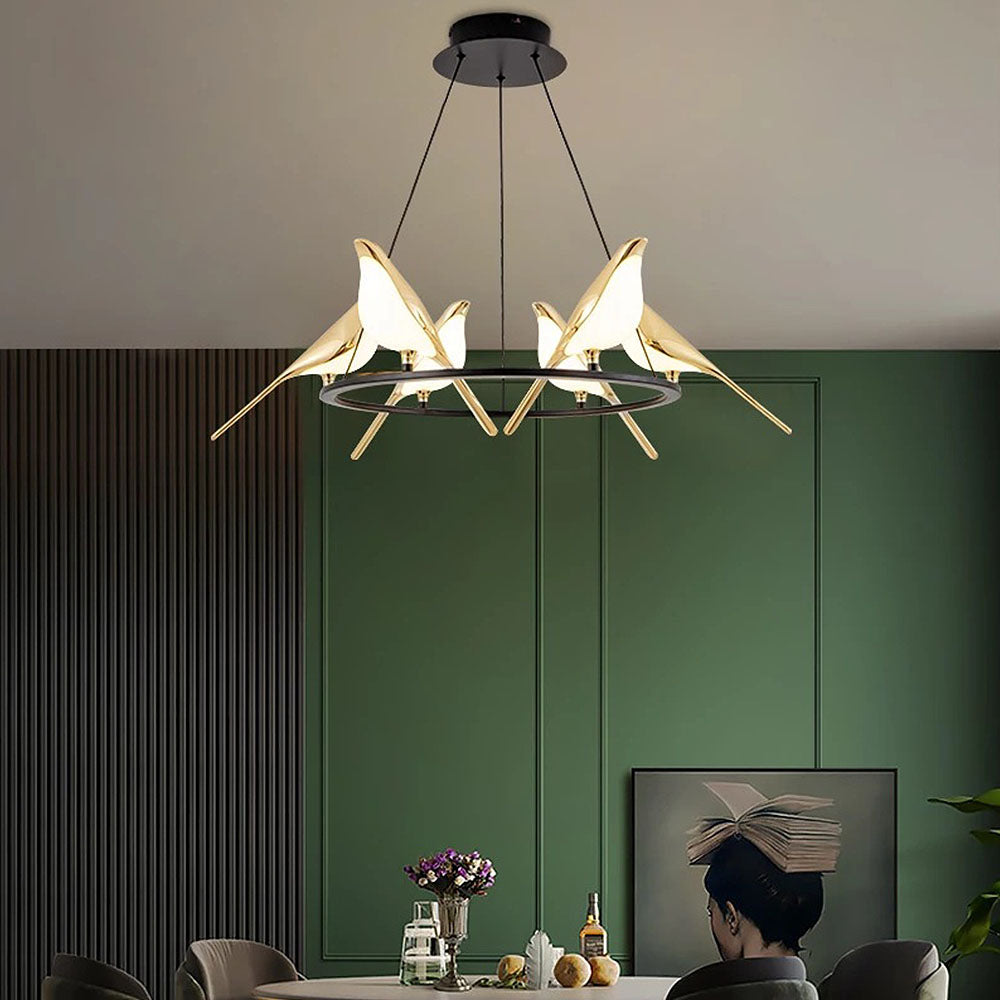 MiraCurve Vogel-Ring Pendelleuchte mit LED – Ansicht 12 von 16