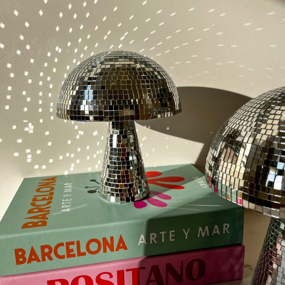 LumiShroom Retro Pilzlampe mit Glitzereffekt – Dekoleuchte – Ansicht 3 von 7