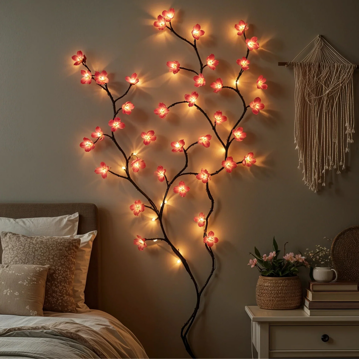 Florka LED Kirschblüten-Lichterkette – Wandleuchte – Ansicht 4 von 6