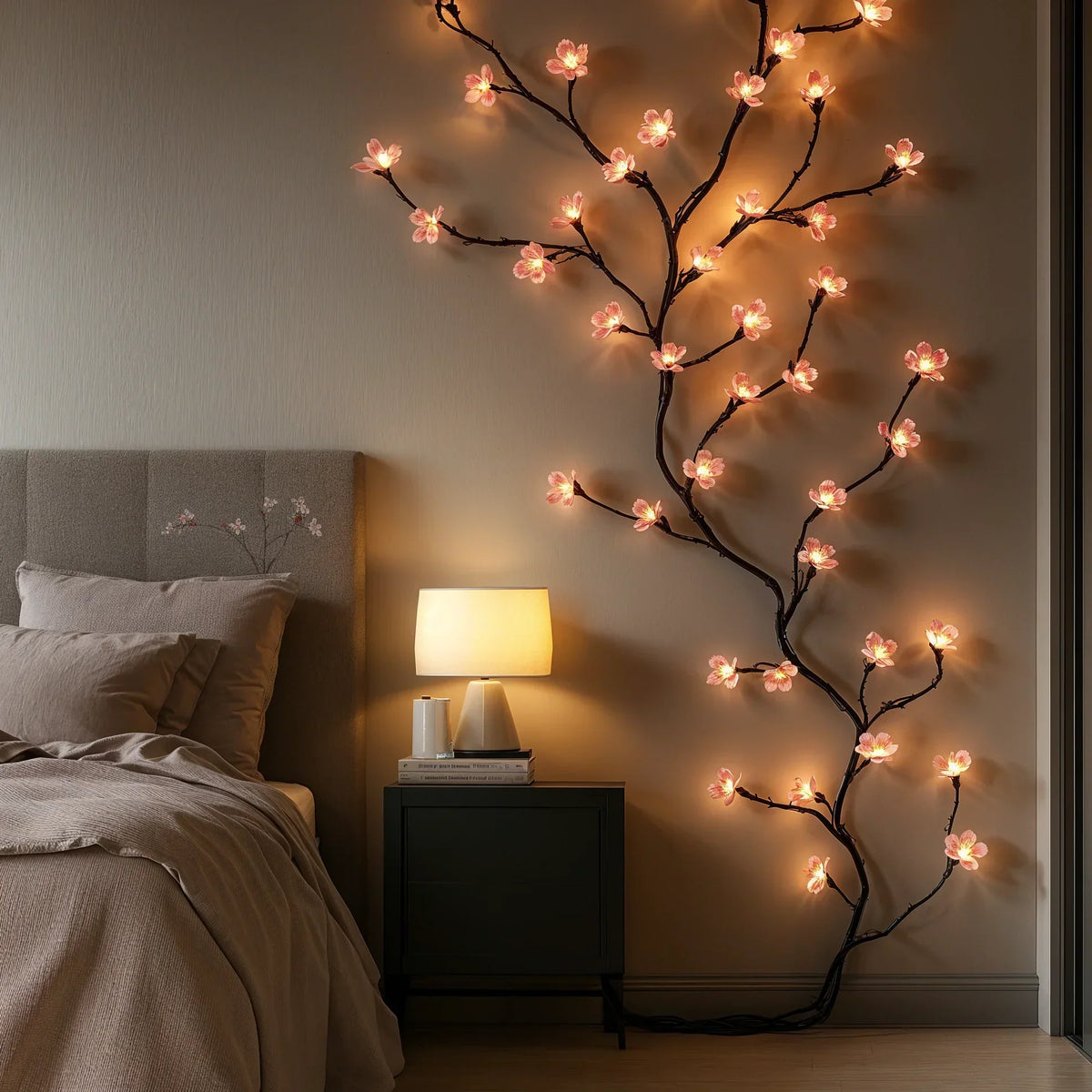 Florka LED Kirschblüten-Lichterkette – Wandleuchte – Ansicht 6 von 6