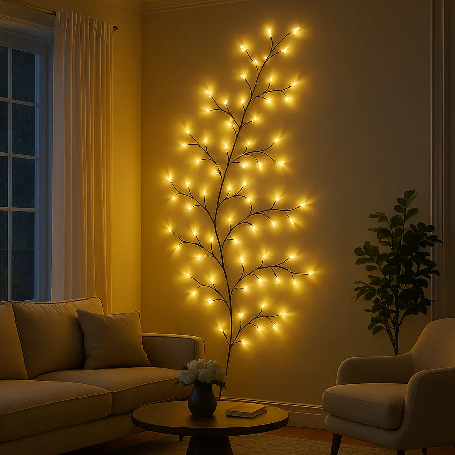 Vinia LED Wandleuchte mit Leuchtzweigen – Ansicht 3 von 9