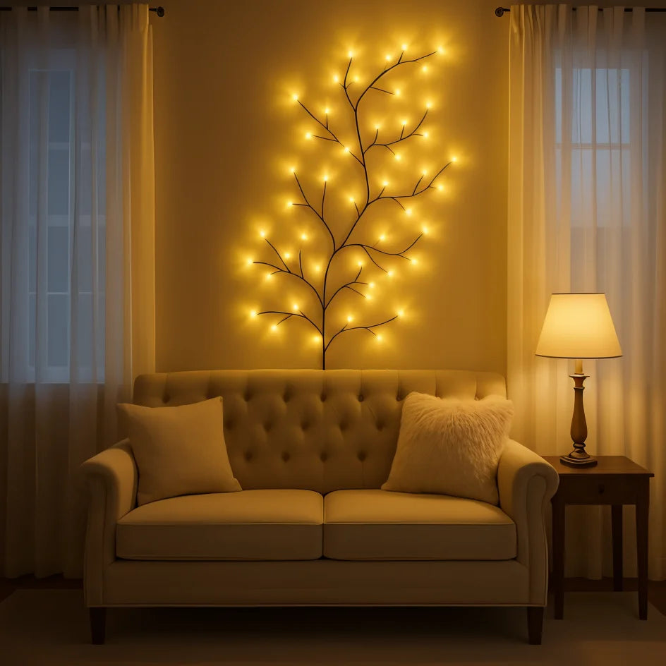 Vinia LED Wandleuchte mit Leuchtzweigen – Ansicht 7 von 9