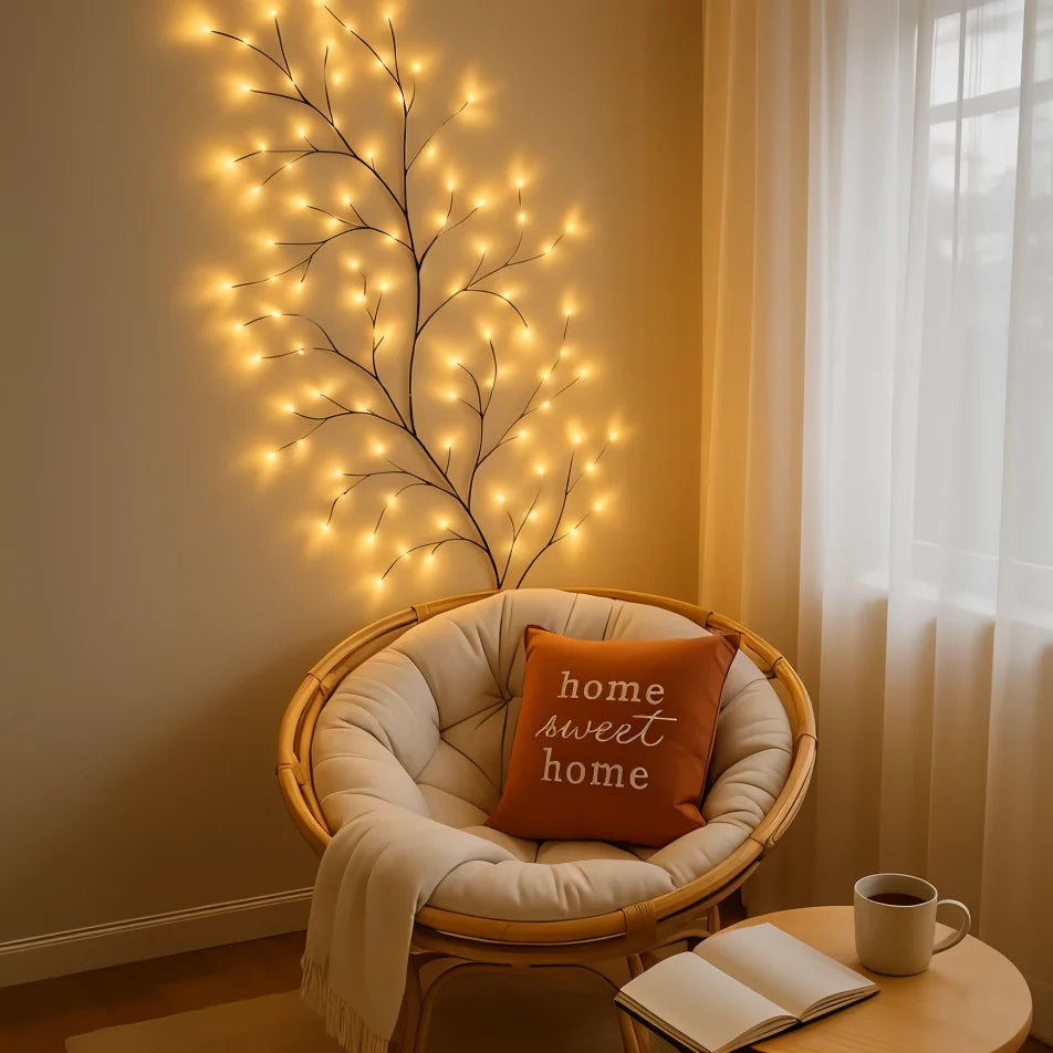 Vinia LED Wandleuchte mit Leuchtzweigen – Ansicht 8 von 9
