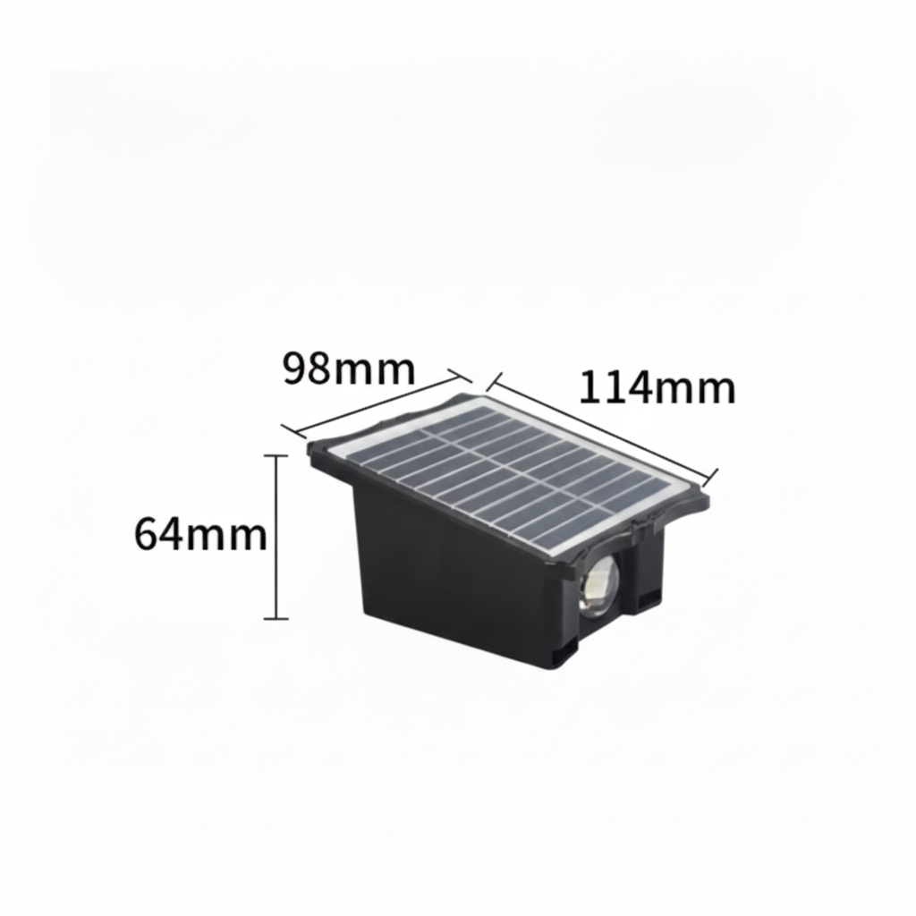 SunGlow Edge Solar Wandleuchte mit warmweißem Licht