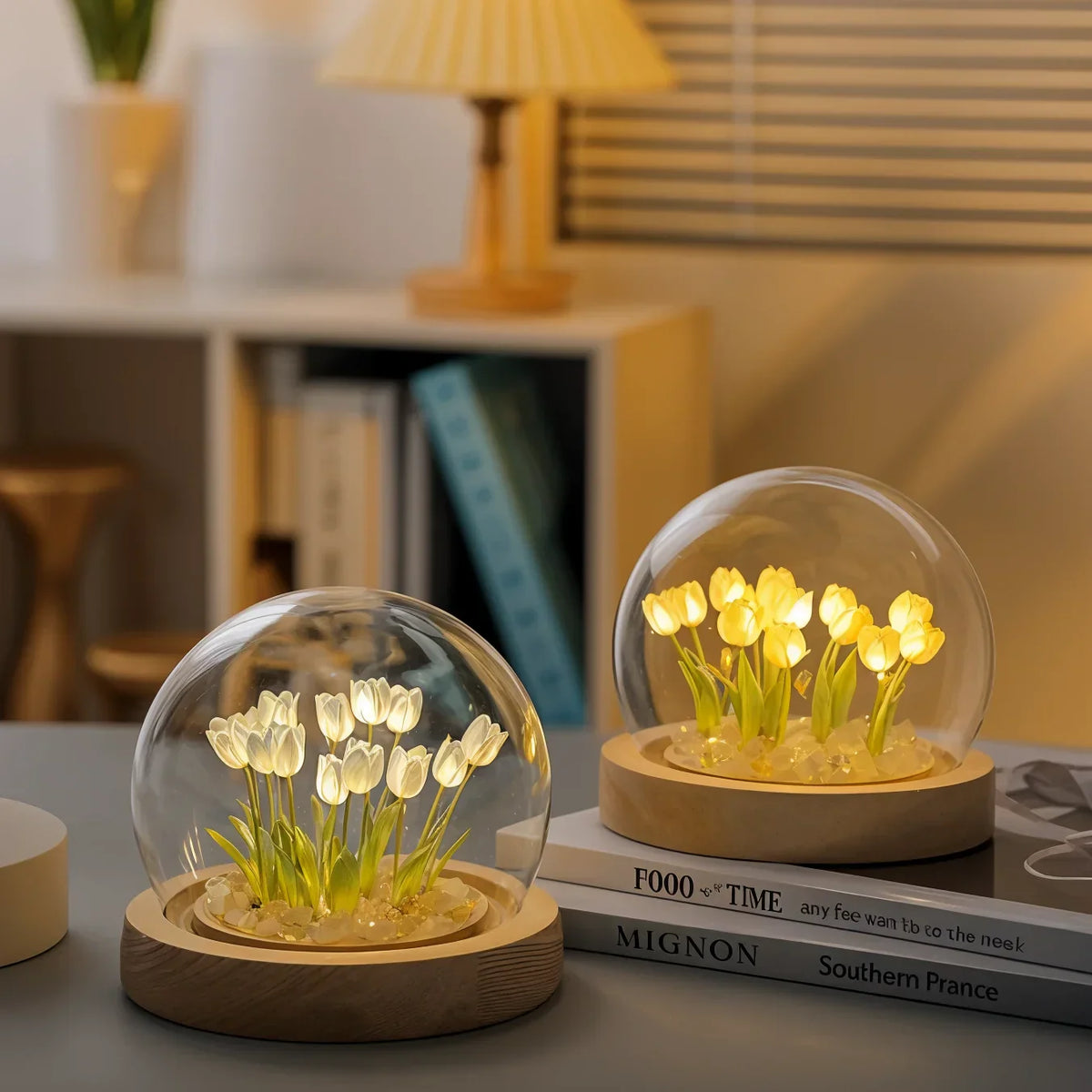 FloraDome LED-Kuppellampe mit Tulpen-Design – Dekoleuchte – Ansicht 6 von 8