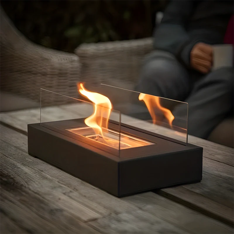 Ardeva Bioethanol Tischkamin mit Echtflamme – Wohnaccessoire – Ansicht 10 von 15
