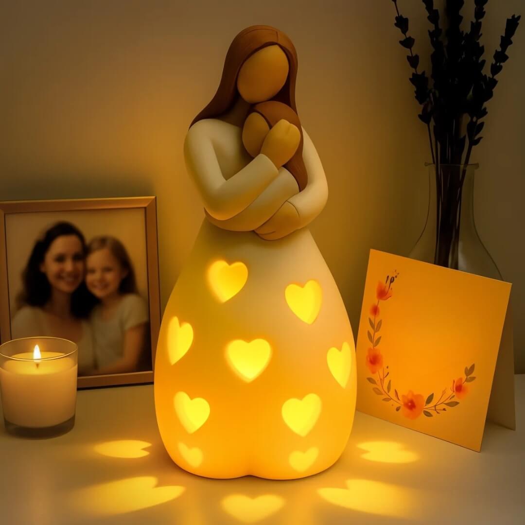 MamaHerz Glow LED-Tischlampe mit Herzmotiv – Tischleuchte – Ansicht 3 von 5