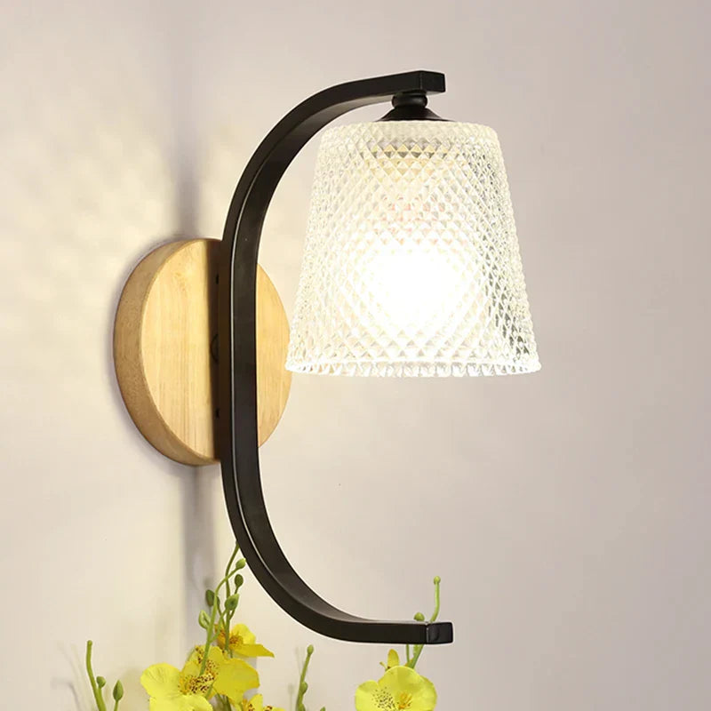 Finkara Wandleuchte mit Vogeldesign aus Holz und Glas – Ansicht 22 von 24