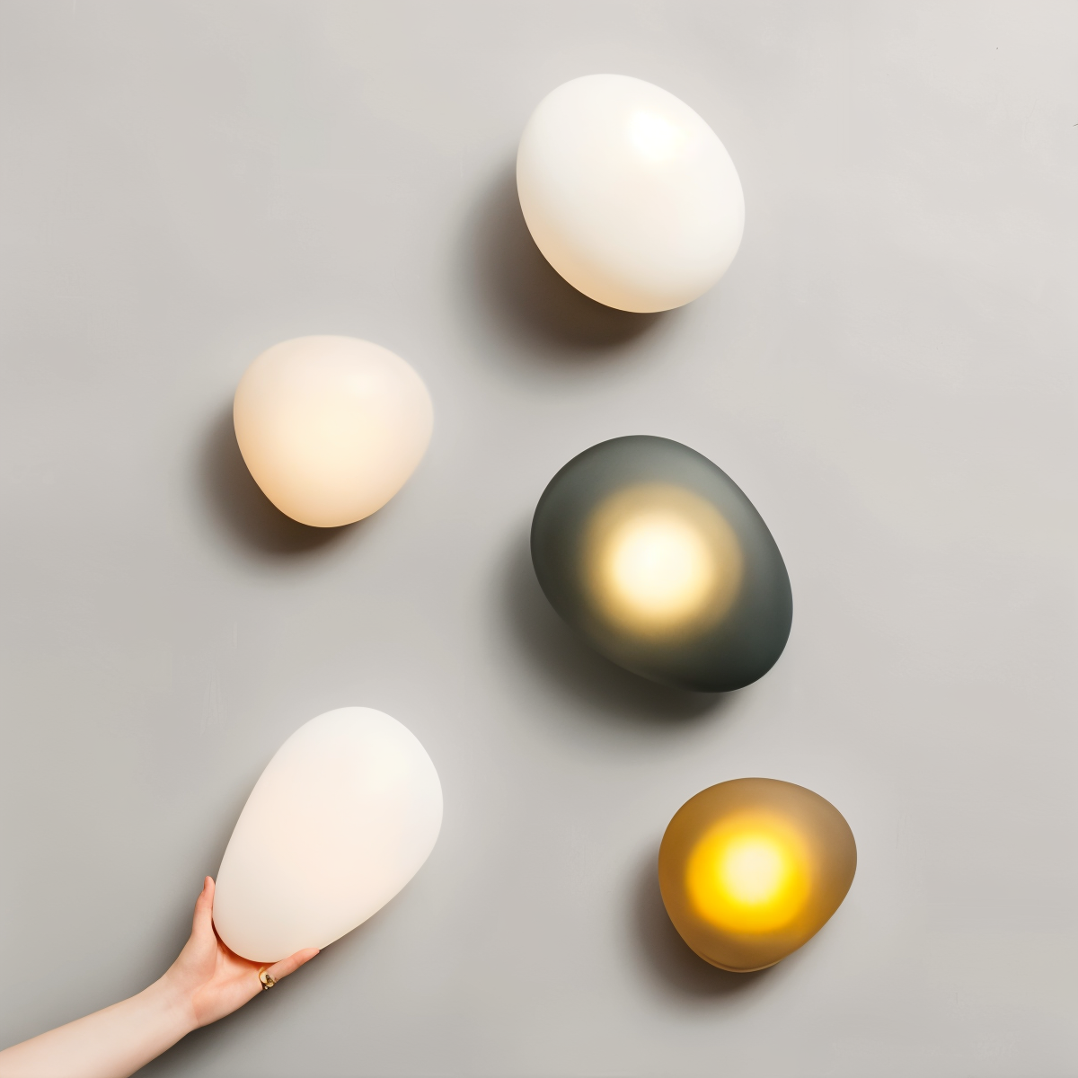 PebbleGlow Minimalistische LED-Wandleuchte aus Glas – Ansicht 38 von 40