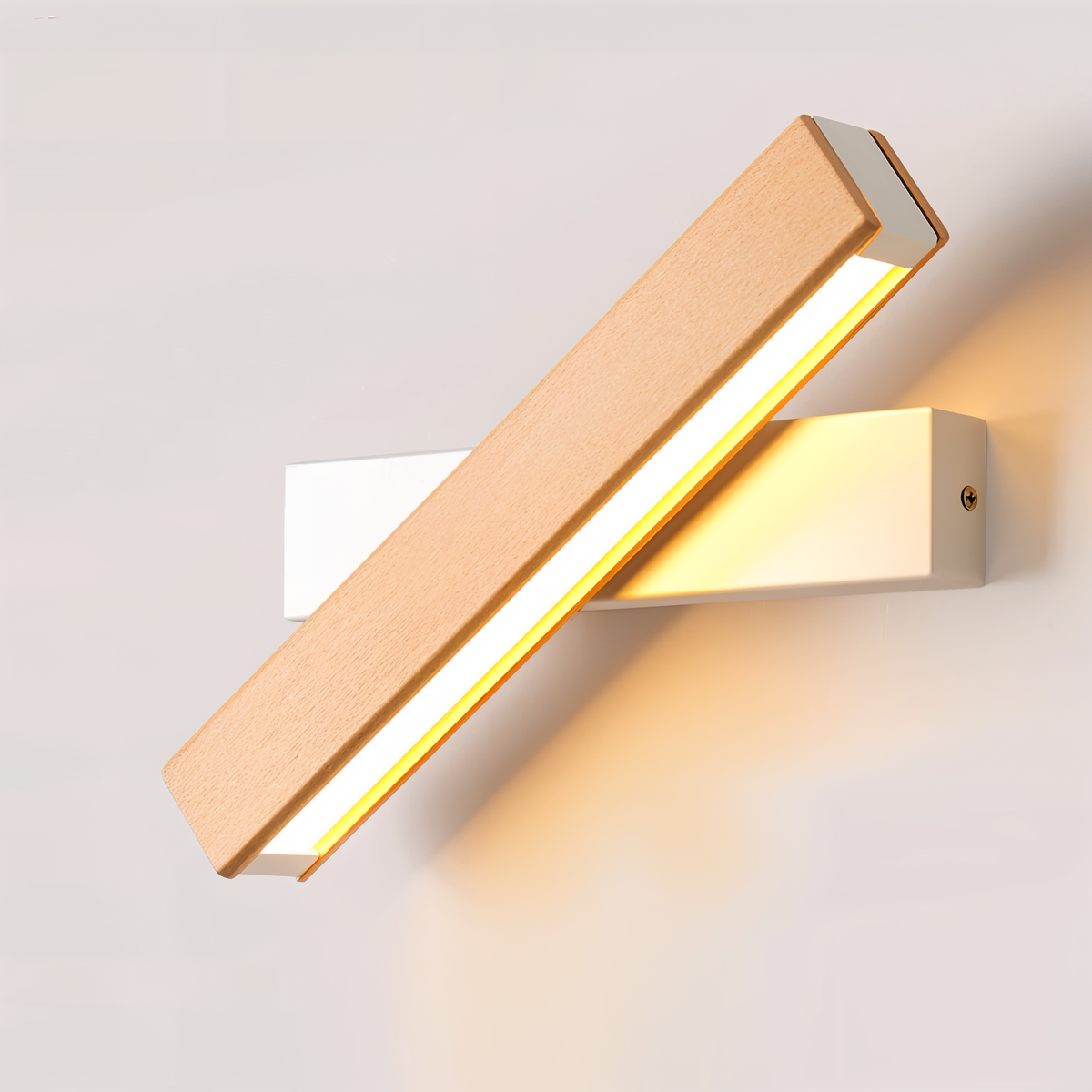 LignoLux 360° drehbare LED-Wandleuchte aus Holz – Ansicht 12 von 14