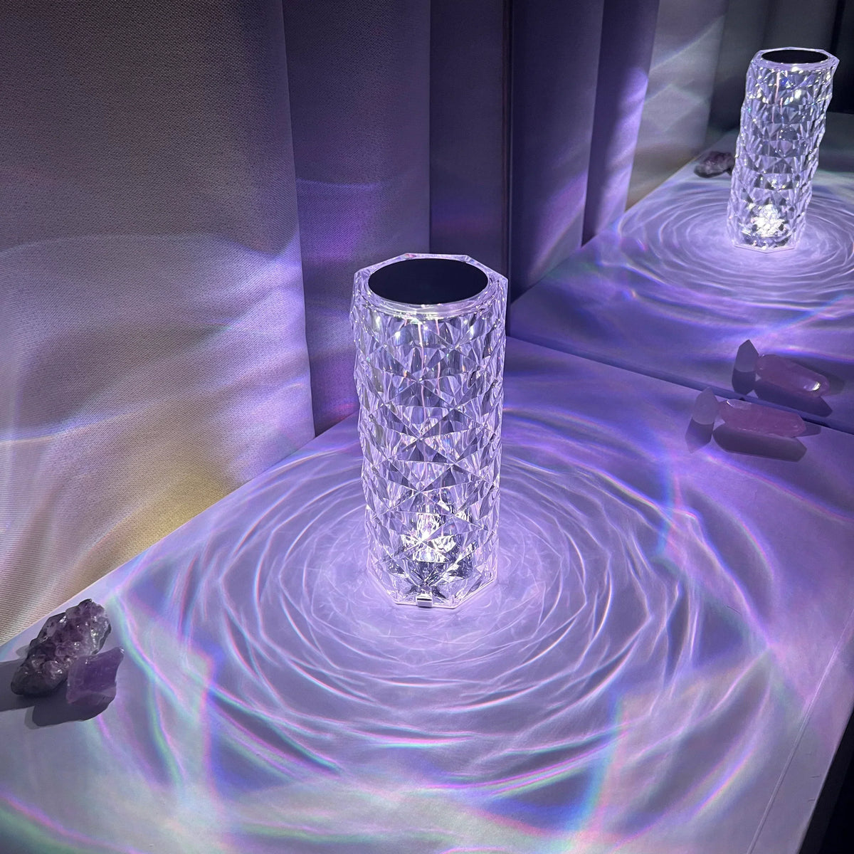 Kristalux Kabellose Diamant-Tischleuchte mit Touch-Dimmer – Ansicht 6 von 9