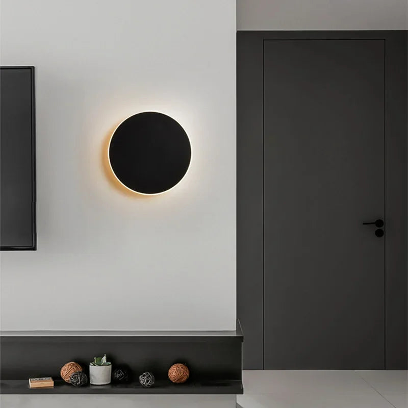 Ringspur Runde LED-Wandleuchte mit sanftem Lichtring – Ansicht 8 von 12