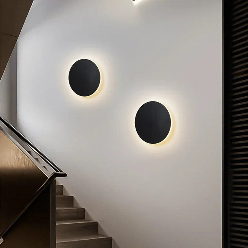 Ringspur Runde LED-Wandleuchte mit sanftem Lichtring – Ansicht 2 von 12