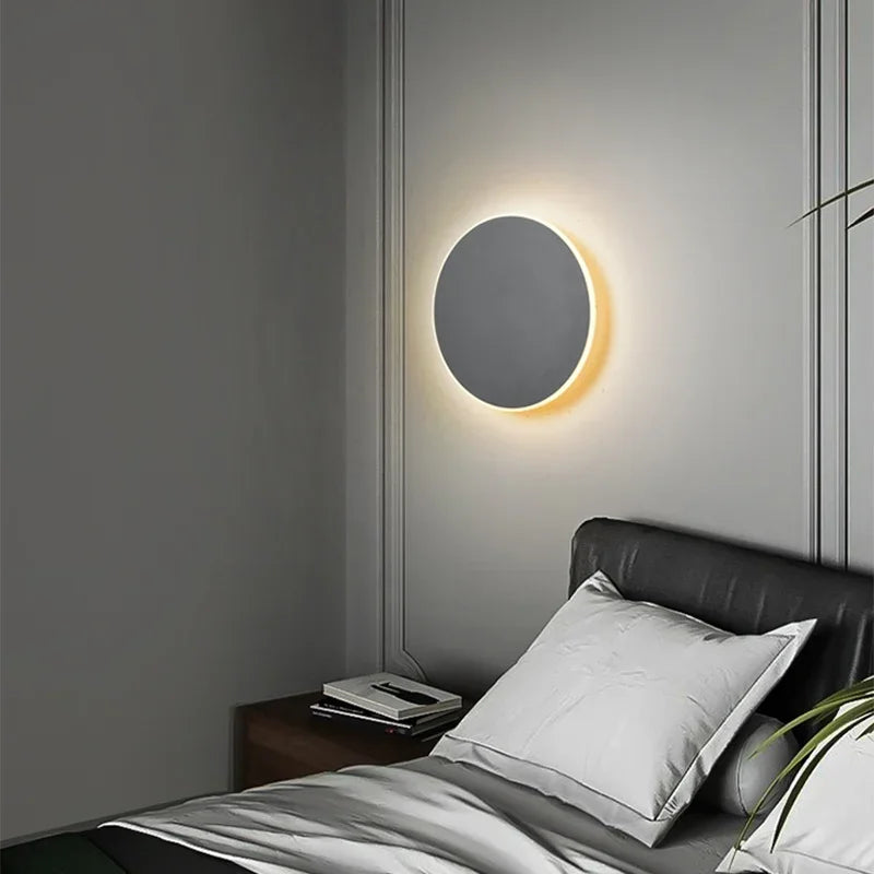 Ringspur Runde LED-Wandleuchte mit sanftem Lichtring