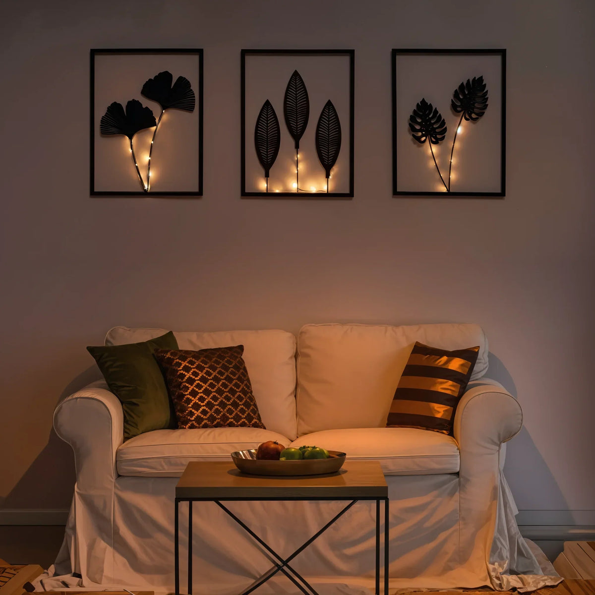 FoliaGlow LED-Lichtrahmen Set mit Blattdesign – Dekoleuchte – Ansicht 7 von 8
