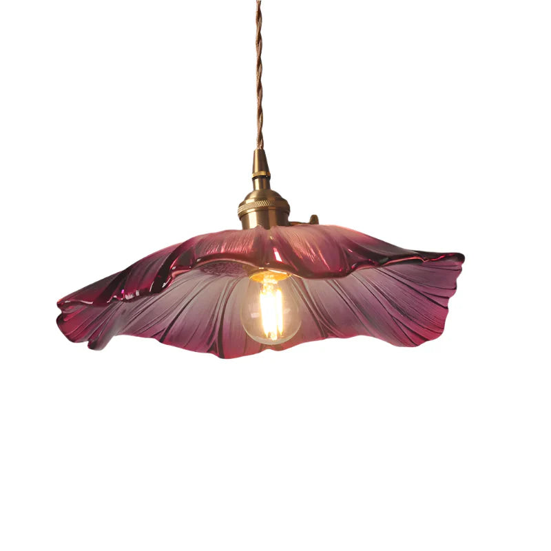 FleurLux Blumenförmige Glas-Hängeleuchte – Pendelleuchte – Ansicht 6 von 8