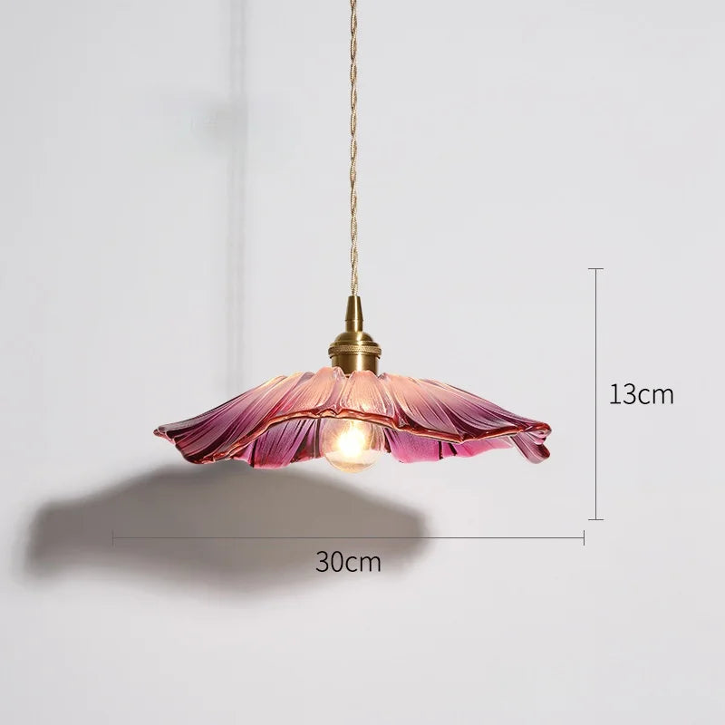 FleurLux Blumenförmige Glas-Hängeleuchte – Pendelleuchte – Ansicht 5 von 8