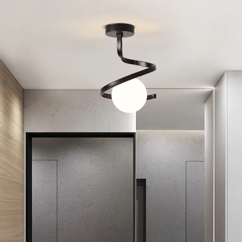 AurumLuxe Elegante Deckenleuchte mit Glasschirm – Ansicht 3 von 6
