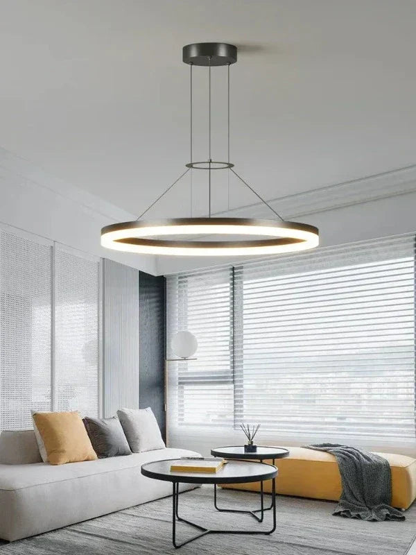 Glimmerora Moderne Ring-Hängeleuchte für Wohn- & Esszimmer – Pendelleuchte