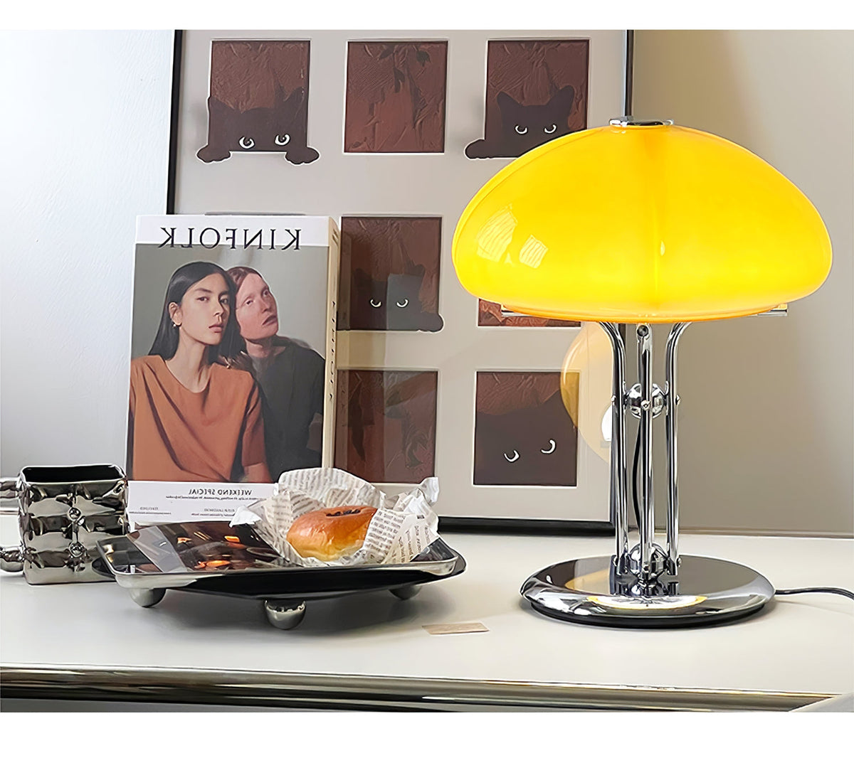 AmberDome Tischlampe im Bauhaus-Stil – Tischleuchte – Ansicht 8 von 40