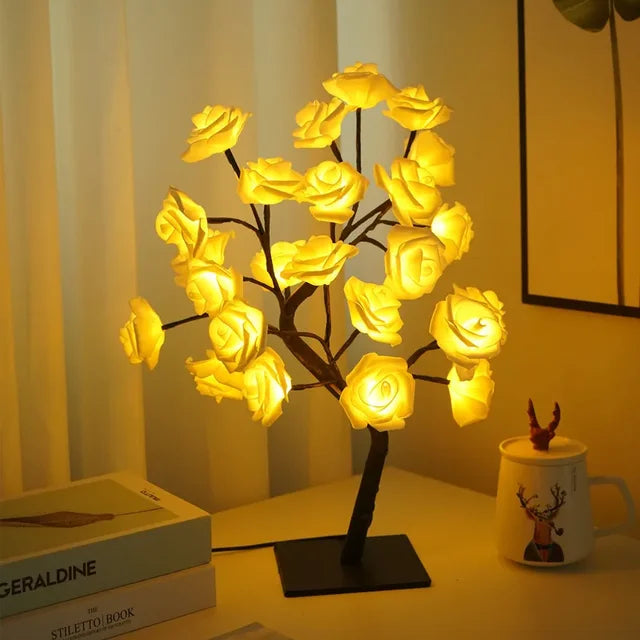 EnchantedGlow Zauberhafte LED-Baumlampe mit Blütenzweigen – Dekoleuchte – Ansicht 2 von 23