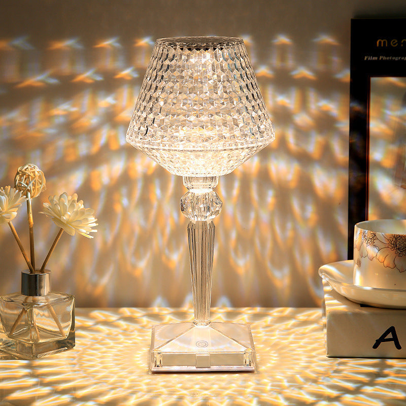 LumiCrystal LED-Tischleuchte aus Kristallglas mit 3 Lichtmodi – Ansicht 3 von 11