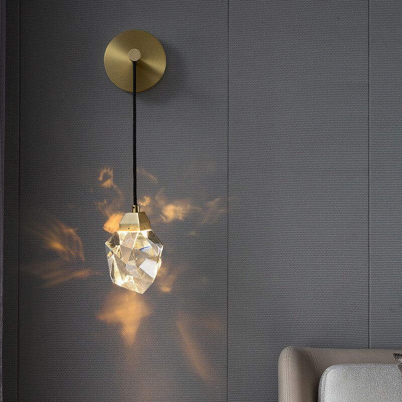 Cristalio Kristall-Wandleuchte mit LED-Glanz