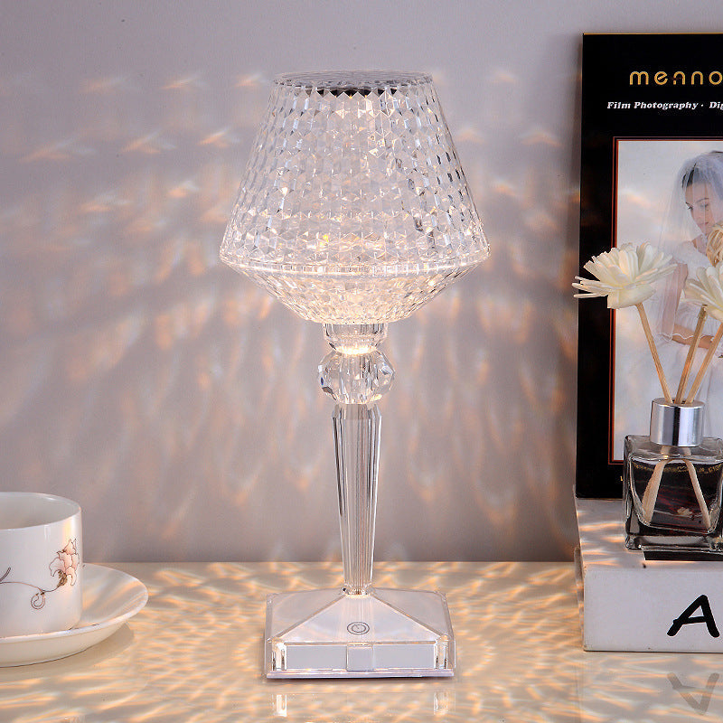 LumiCrystal LED-Tischleuchte aus Kristallglas mit 3 Lichtmodi – Ansicht 7 von 11