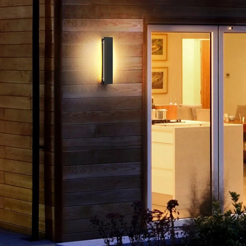 GlareLux Moderne LED-Außenwandleuchte aus Aluminium – Ansicht 5 von 6