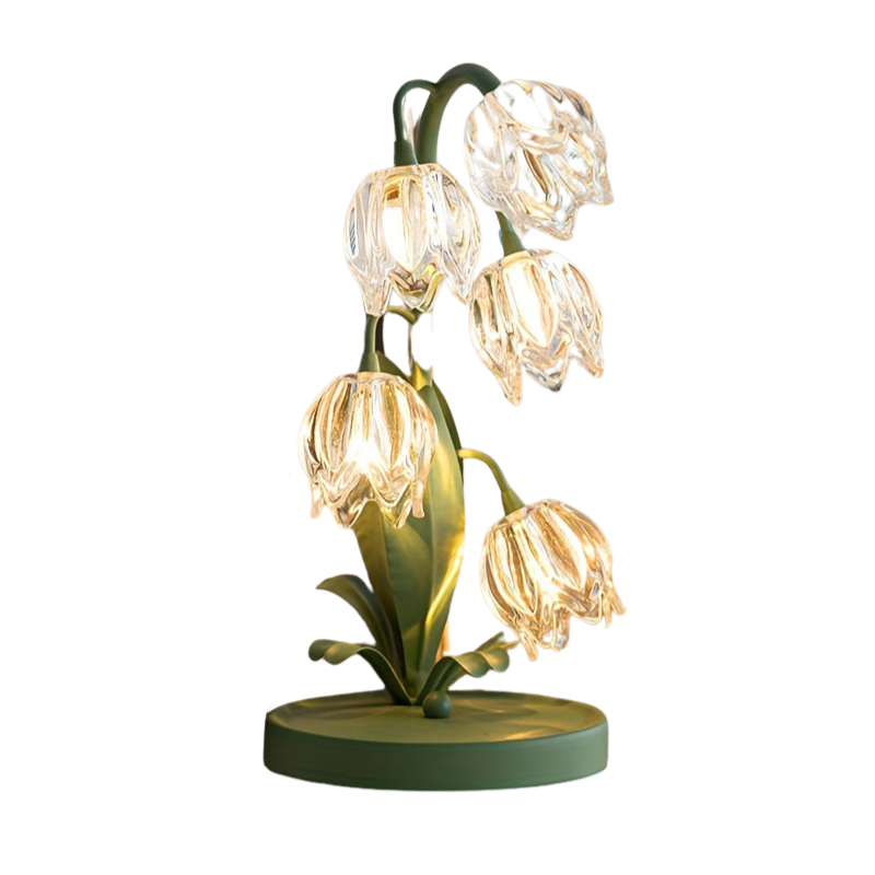 Bloomora Art Deco LED-Tischleuchte mit Blumendesign – Ansicht 2 von 13