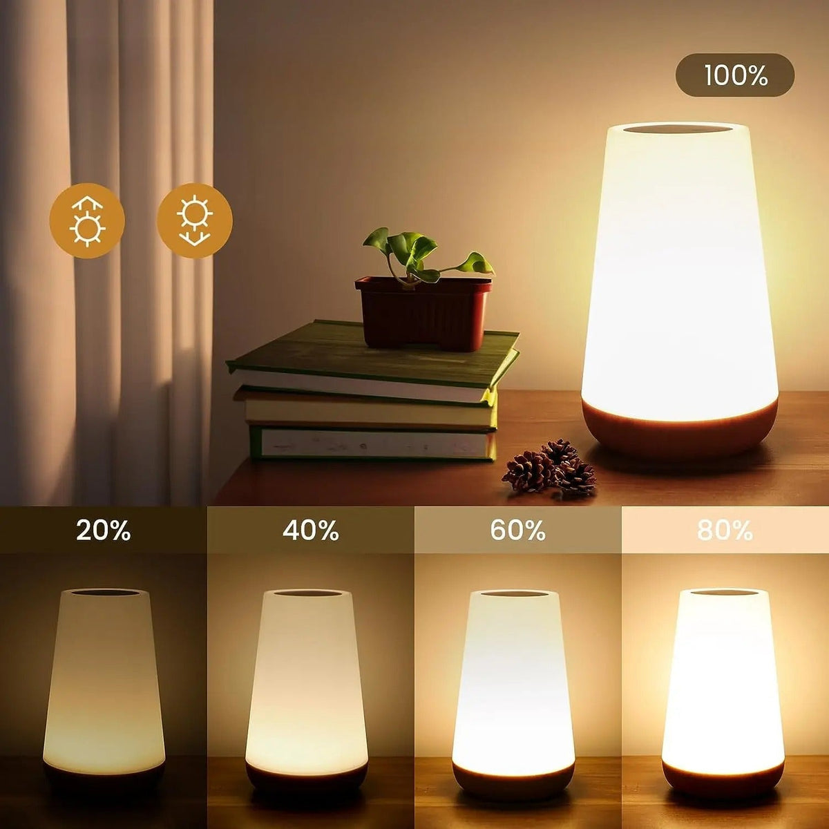 AmbiGlow RGB-Nachtlicht mit Fernbedienung aus Stoff – Ansicht 4 von 6