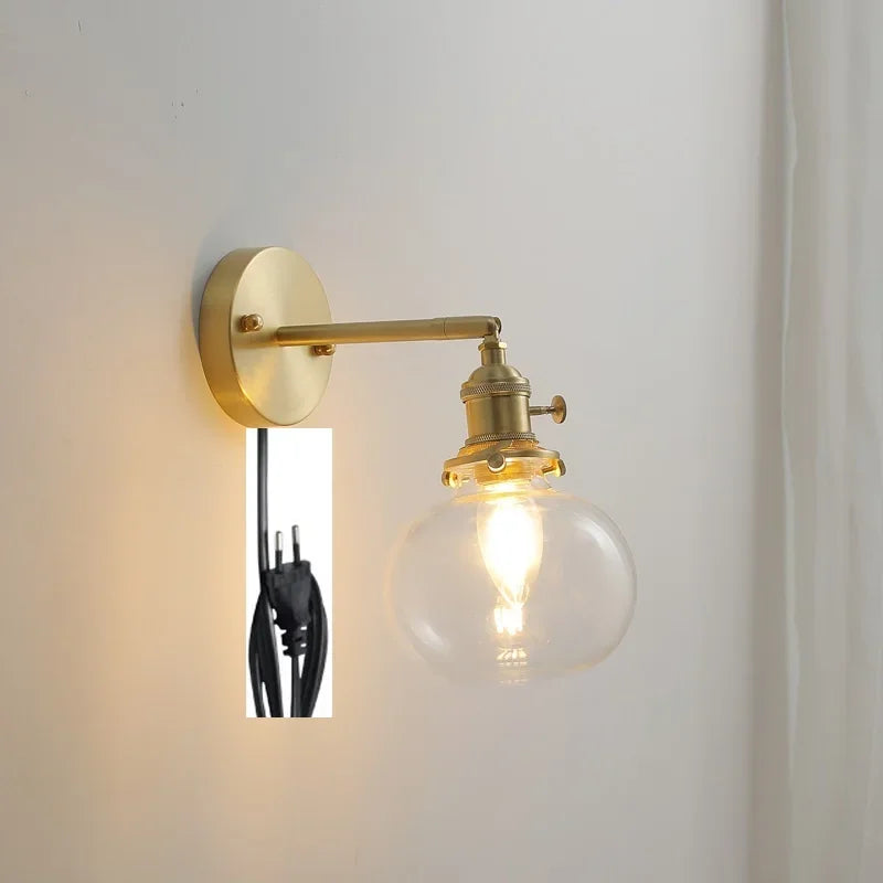 HestaPoint Wandleuchte mit Zugschalter aus Glas und Eisen – Ansicht 20 von 35