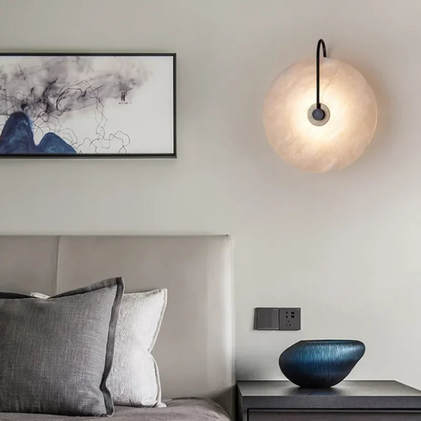 Marmoluce Elegante LED-Wandleuchte mit Marmor-Design – Ansicht 2 von 9