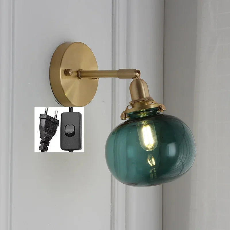 HestaPoint Wandleuchte mit Zugschalter aus Glas und Eisen – Ansicht 9 von 35