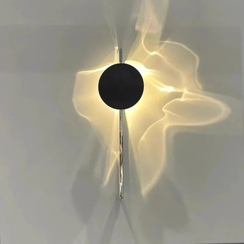 GlintWave Drehbare LED-Wandleuchte mit Wellendesign – Ansicht 8 von 9