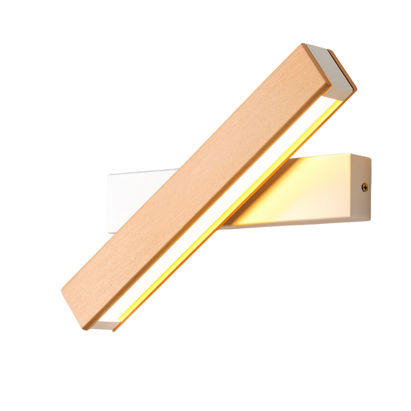 LignoLux 360° drehbare LED-Wandleuchte aus Holz – Ansicht 4 von 14