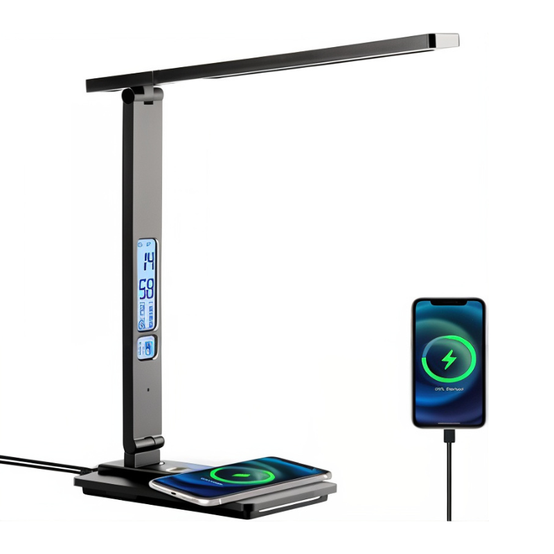 DeskGlow LED-Schreibtischlampe mit Wireless Charger – Ansicht 2 von 5