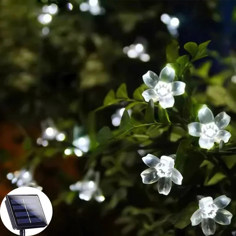 SolarBlüte Solar-Gartenblume mit LED-Lichterkette – Ansicht 9 von 11