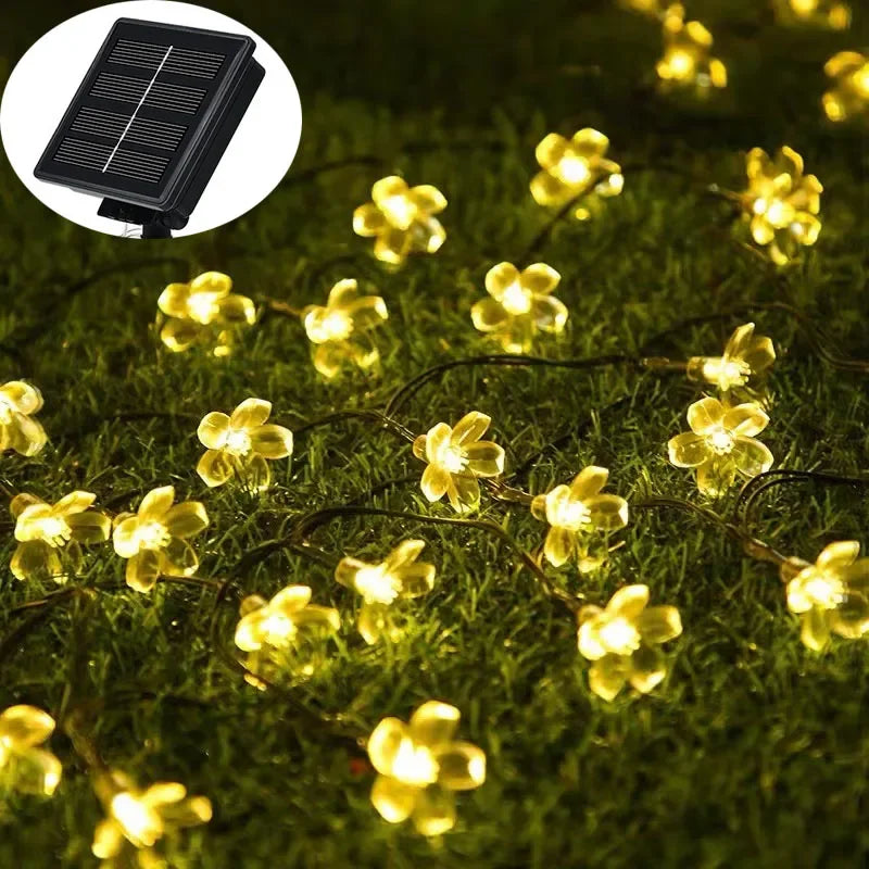 SolarBlüte Solar-Gartenblume mit LED-Lichterkette – Ansicht 6 von 11