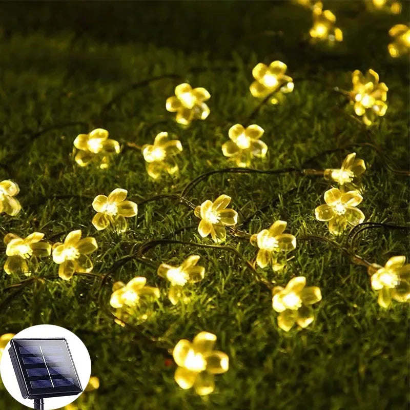 SolarBlüte Solar-Gartenblume mit LED-Lichterkette – Ansicht 8 von 11