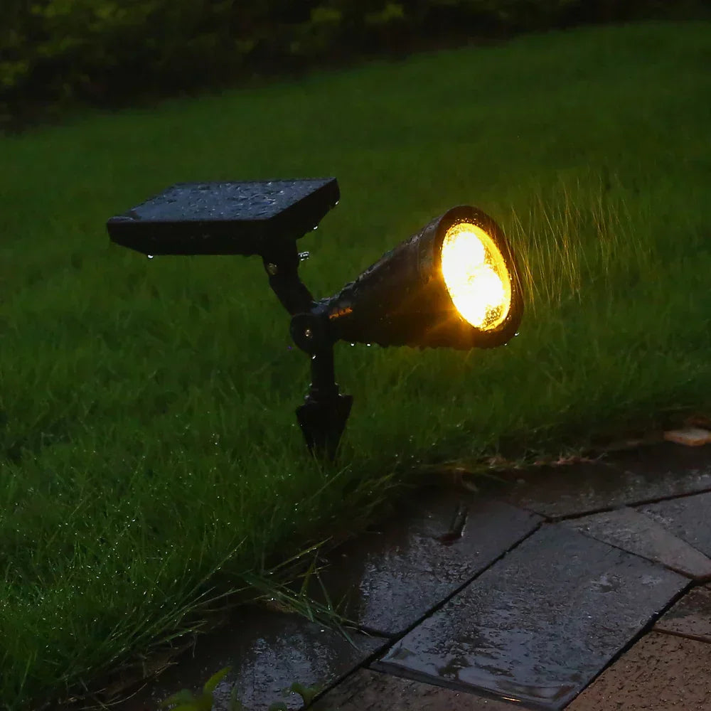 GlowSpire Solar-Gartenleuchte mit Farbwechsel-Licht – Solarleuchte