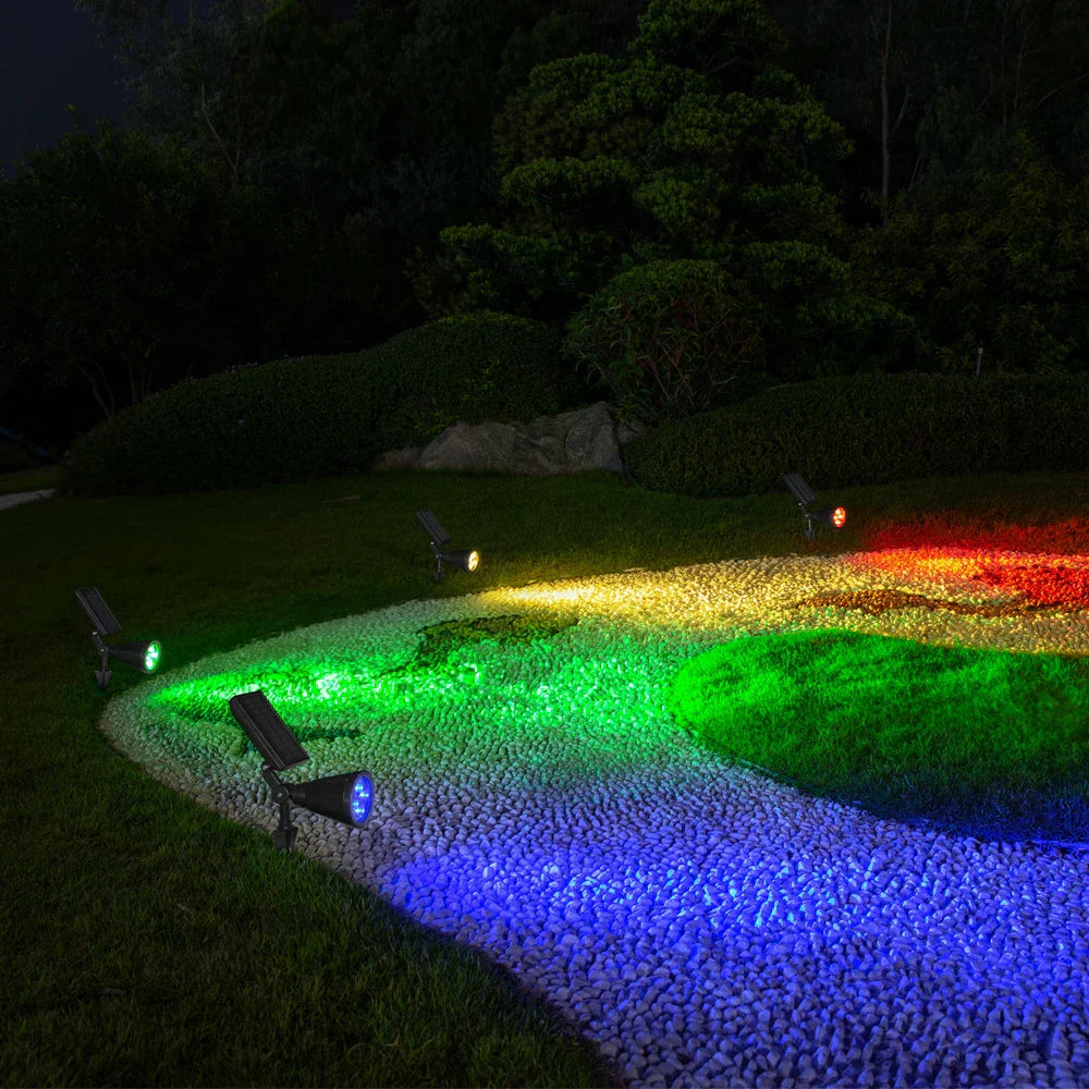 GlowSpire Solar-Gartenleuchte mit Farbwechsel-Licht – Solarleuchte – Ansicht 2 von 13