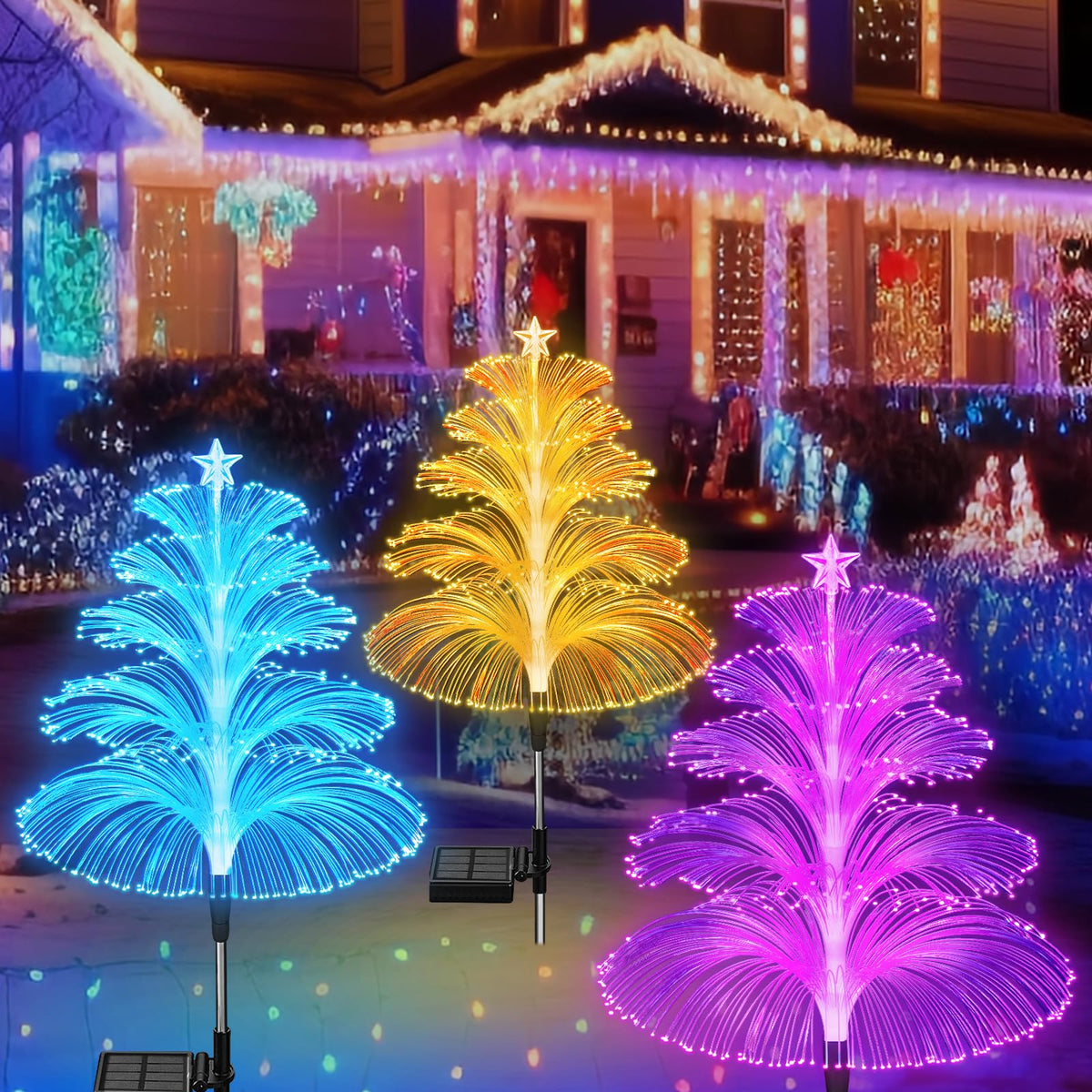 AquaLuna Solar-Gartenleuchte mit Farbwechsel – Solarleuchte – Ansicht 2 von 8