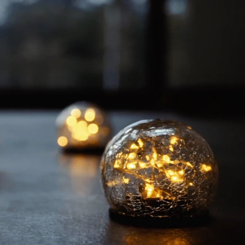 SolisGlow Solar-Gartenkugel aus Glas mit Dämmerungssensor – Solarleuchte – Ansicht 11 von 13