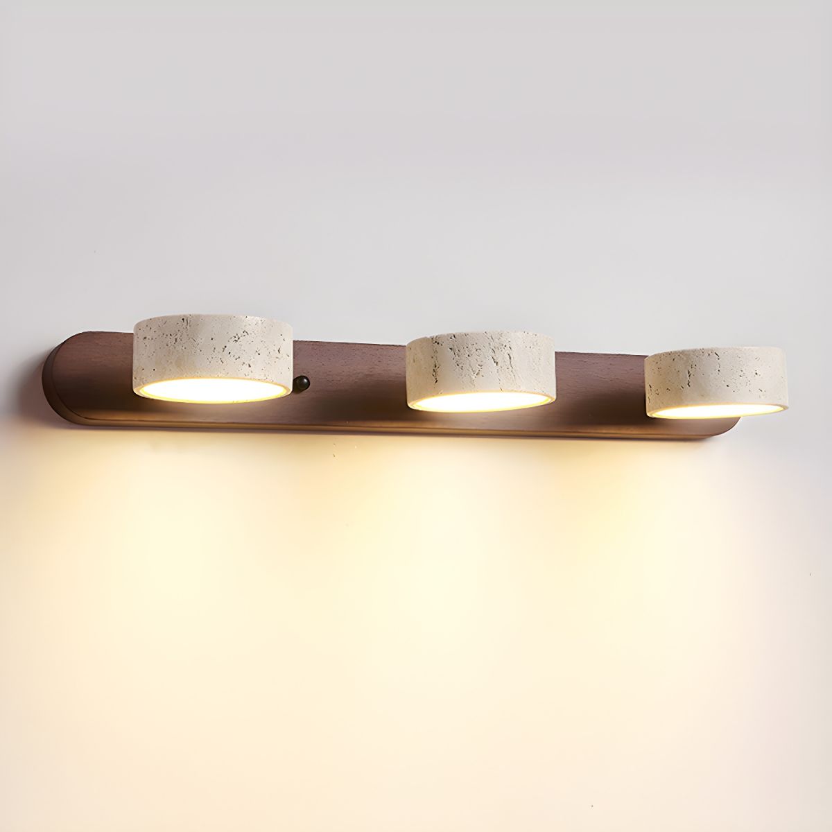 Duolith Doppelarm Wandleuchte in Travertin-Optik – Ansicht 21 von 24