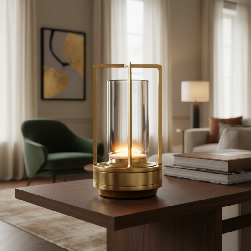 NordiCielo Dimmbare Kristallglas-Tischlampe – Tischleuchte – Ansicht 6 von 16